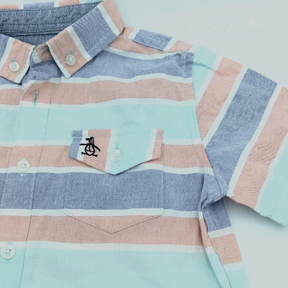 💙PENGUIN BY MUNSINGWEAR Striped Button Down Shirt - Picture 2 of 5